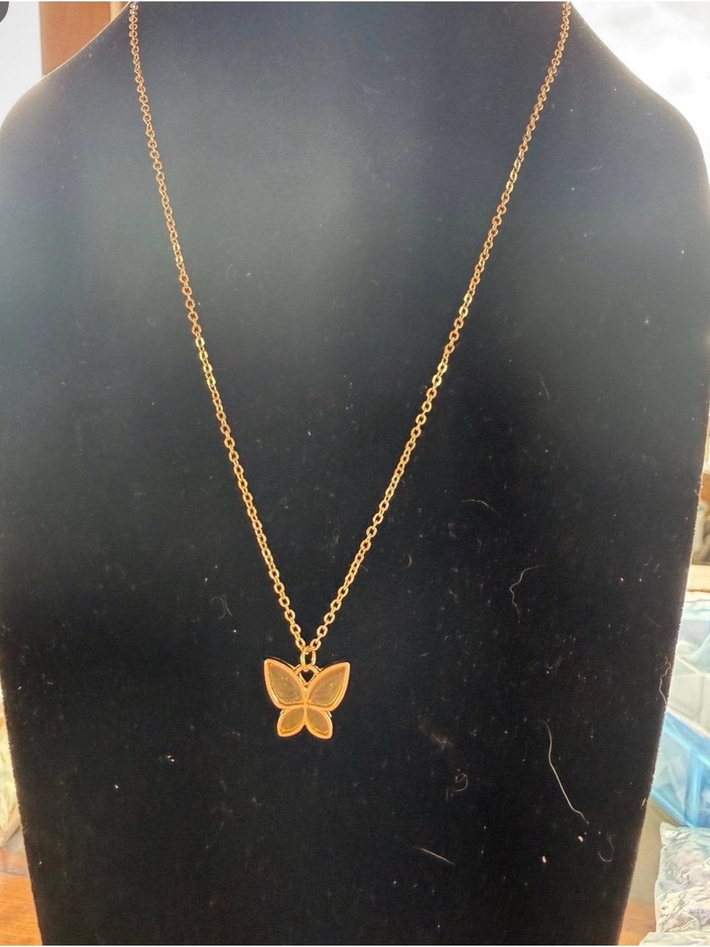 Gold Butterfly Pendant Necklace - Women Jewelry